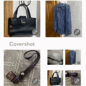 Clairborne stretch 💯cotton LT💜clutch mini bag+keychain